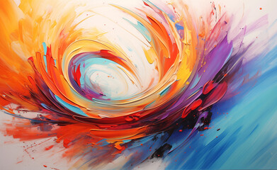 Whirlwind of Radiance: A Vivid Abstract Symphony
