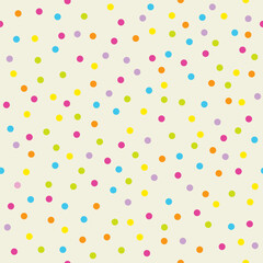 Birthday Celebration Colorful Confetti, Seamless pattern