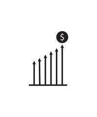 stock graph icon, vector best flat icon.