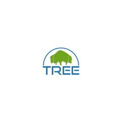 Tree logo isolated on white background