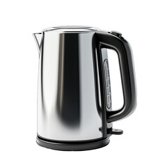 Stainless Steel Kettle Isolated on Transparent or White Background, PNG