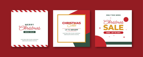 Christmas sale social media post template