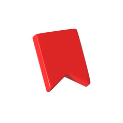 bookmark 3d icon red color
