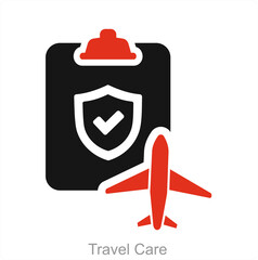 Travel Care and care icon concept 