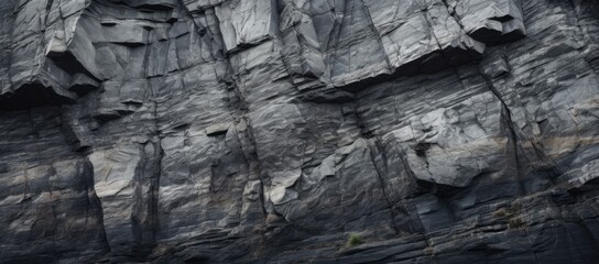 A Majestic Mountain with a Striking Rock Face, Surrounded by Serene Waters Created With Generative AI Technology