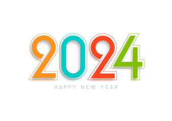 Colourful Happy New Year background design