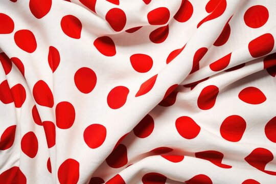 close-up of large polka dots on a soft blanket