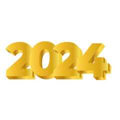 2024 Gold Number 3D