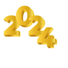 2024 Gold Number 3D