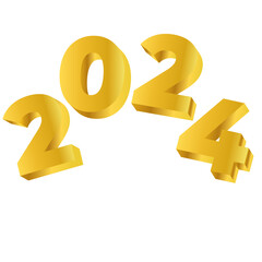 2024 Gold Number 3D