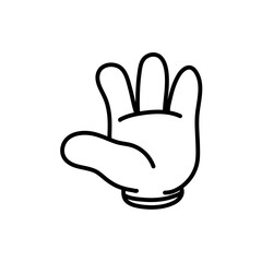 groovy comic hand vector. Collection of cartoon character hands