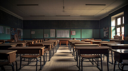 Empty classroom