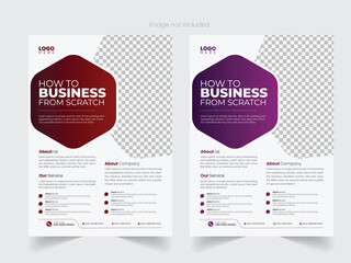 Flyer design vector Premium 