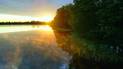 sunrise over the river - Powered by Adobe