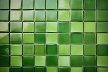 bold green tiles with a square pattern
