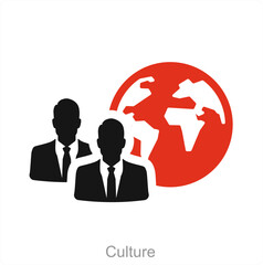 Culture and globe icon concept
