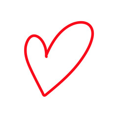 Hand drawn heart. Vector illustration 