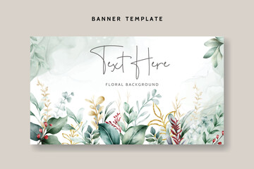 hand drawn leaves background template