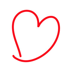 Hand drawn heart. Vector illustration 
