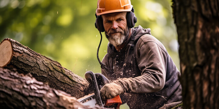 Dedicated Faller Utilizing Axes and Chainsaws for Effective and Safe Tree Felling.