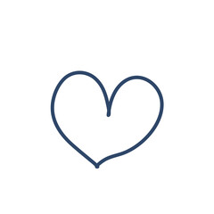 outline hand drawn heart icon. Illustration for your graphic design.