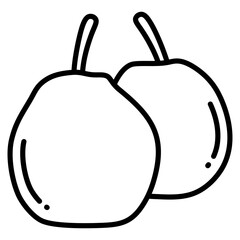 Obraz premium Pear Icon Element For Design