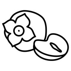 Persimmon Icon Element For Design
