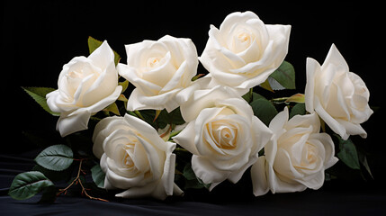 Bouquet of white roses