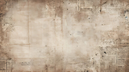 Newspaper paper grunge vintage old aged texture background.