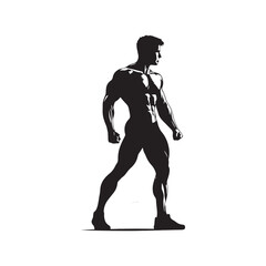 Fitness Dynamo in Action - A Dynamic Silhouette Showcasing the Energetic Action and Fitness Dedication of a Gym Enthusiast.
