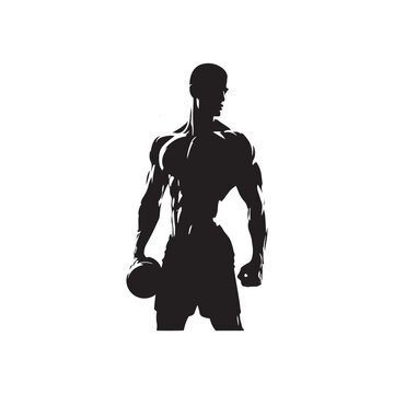 Silhouette of a Fitness Gladiator - An Inspiring Image Depicting the Warrior-Like Presence and Determination of a Gym Goer.
