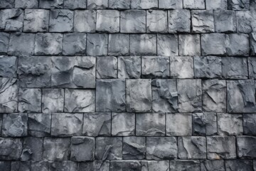 square grey stone wall up close