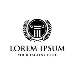 Law logo designs. University and academy vector logo, icon for high school education graduates. Vector Logo Template