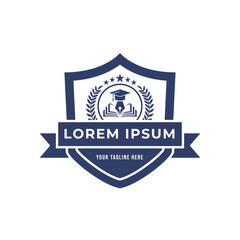 Law logo designs. University and academy vector logo, icon for high school education graduates. Vector Logo Template