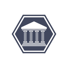 Law logo designs. University and academy vector logo, icon for high school education graduates. Vector Logo Template