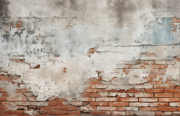 A crack-style wall with paint on it late 19th century - obrazy, fototapety, plakaty