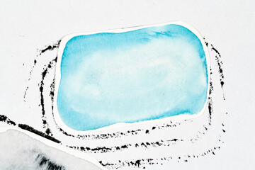 Abstract background, multicolor art collage. Creative pattern design for print invitation card, postcard. Drawing poster, colorful wallpaper. Blue, black, white colors