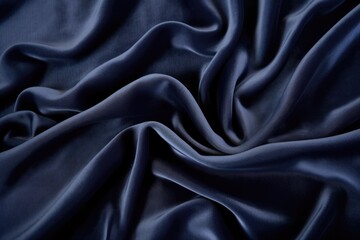 smooth navy-blue velvet fabric close-up