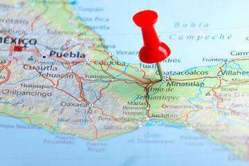 Minatitlán, Mexico pin on map