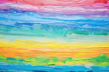 Fototapeta na wymiar layered rainbow watercolor paint creating a striped texture