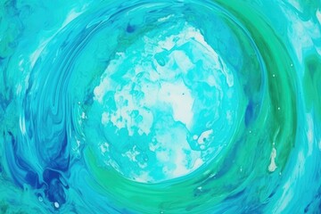 Fototapeta premium turquoise watercolor painted in a circular motion