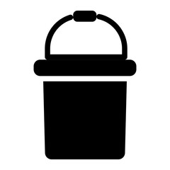 cleaning bucket glyph