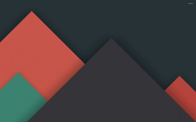 abstract background with red, green & black triangles