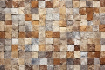 earth-toned ceramic stone tiles in a seamless pattern