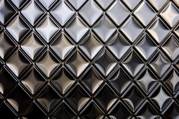 close-up of glossy black ceramic kitchen tiles