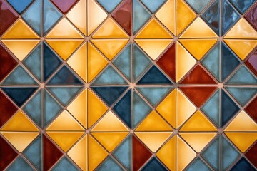 intersection of four ceramic tiles forming a cross pattern