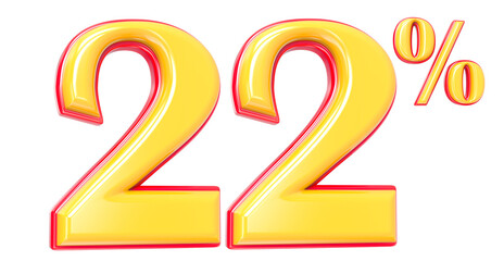 Font With Number 3D Rendering