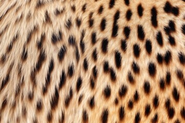 close attention to texture of spotted cheetah tail