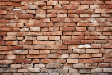 Obraz premium raw red clay brick wall