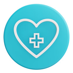 Obraz premium heart care 3d icon